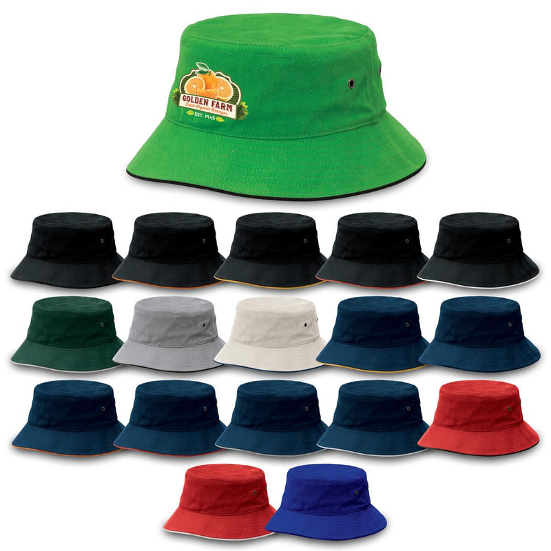 4007.Sandwich Brim Bucket Hat