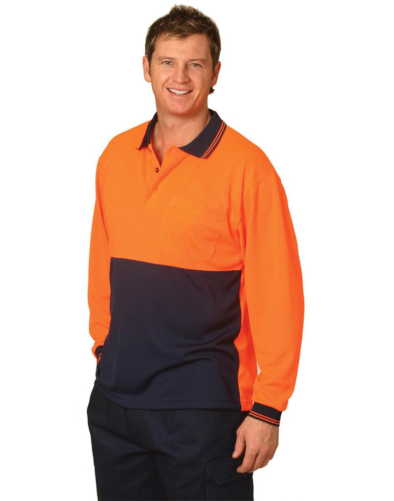 SW05CD High Visibility Long Sleeve Polo