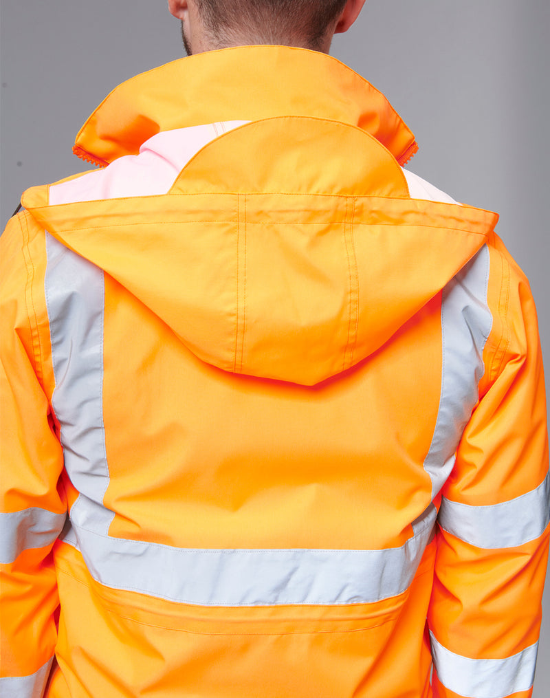 SW77 VIC Rail Hi Vis 3 in 1 Safety Jacket and Vest - Unisex