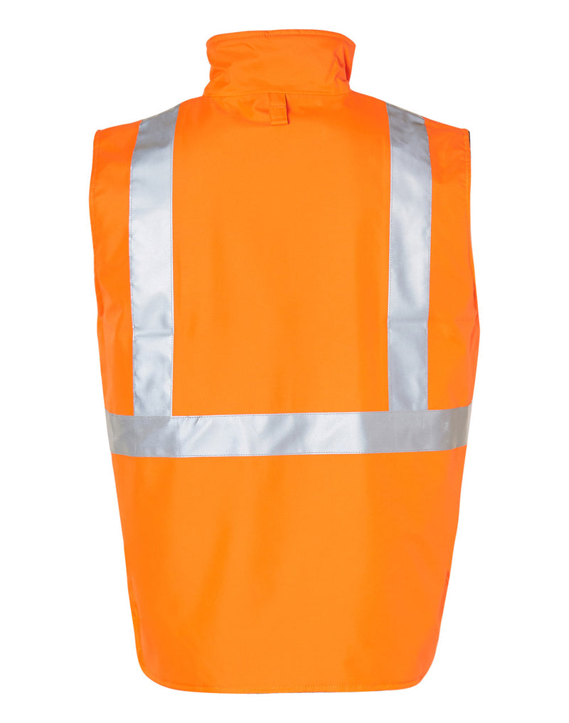 SW19A HI-VIS REVERSIBLE SAFETY VEST WITH 3M TAPES