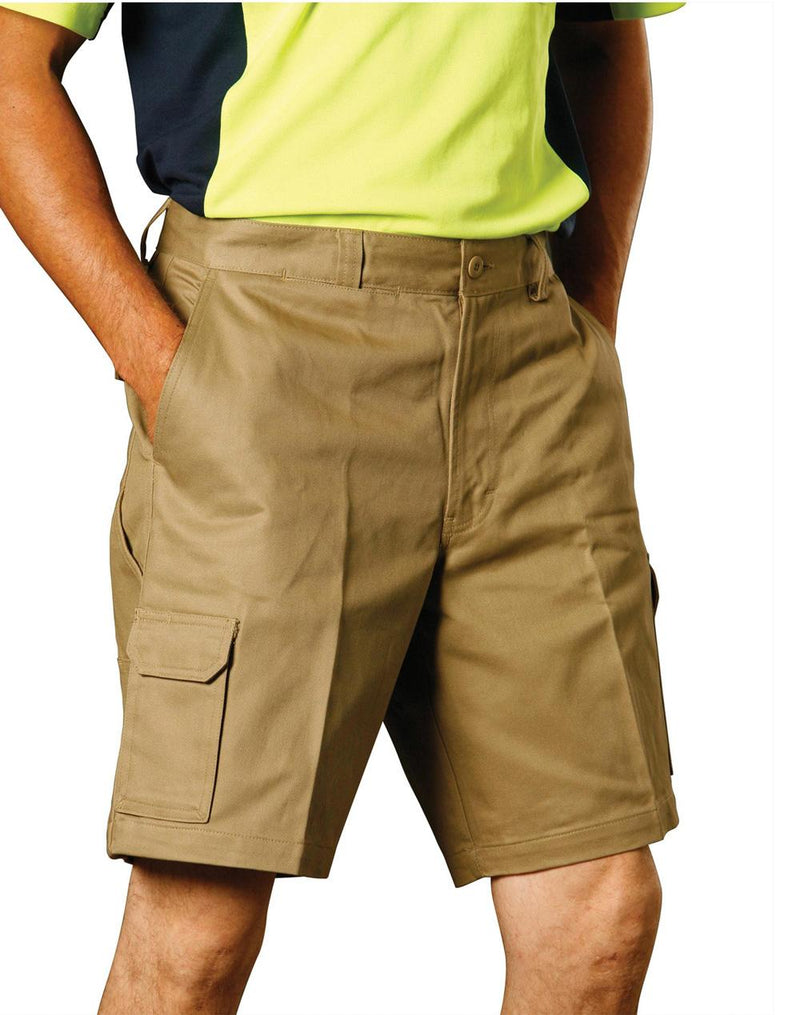 WP06 MEN'S HEAVY COTTON DRILL CARGO SHORTS