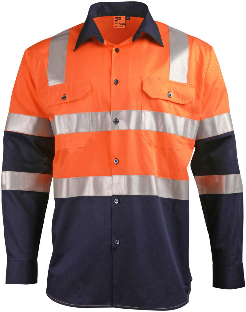 SW70 biomotion day/night light weight safety shirt with x back tape configuration