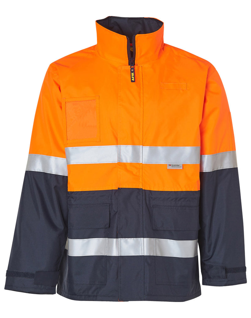 SW50 HI-VIS LONG LINE JACKET POLAR WITH FLEECE LINING