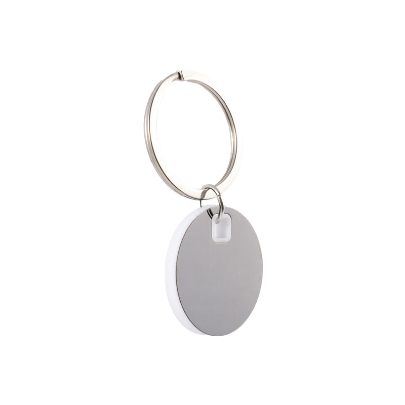 LL3529.Circle Stainless Steel Keytag