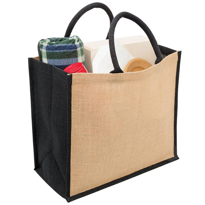 1184.Eco Jute Tote with wide gusset