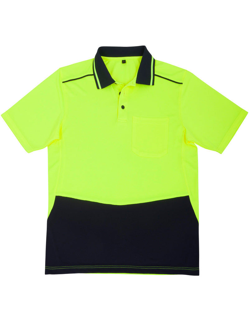 SW81 UNISEX HI-VIS BAMBOO CHARCOAL SS POLO