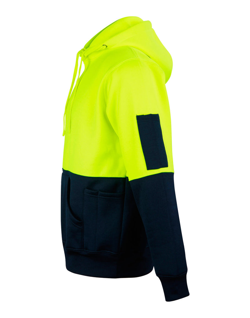 SW38 HI-VIS TWO TONE FLEECY HOODIE UNISEX