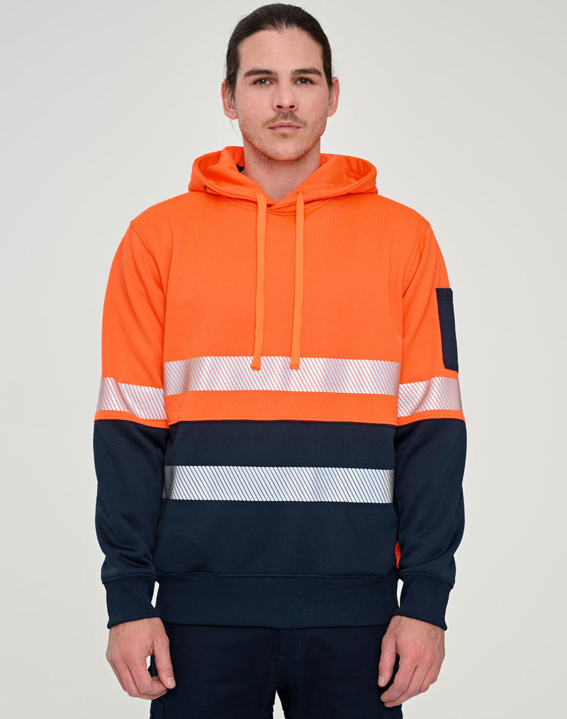 SW88 HI-VIS TWO TONE SAFETY HOODIES WITH SEGMENTED TAPES