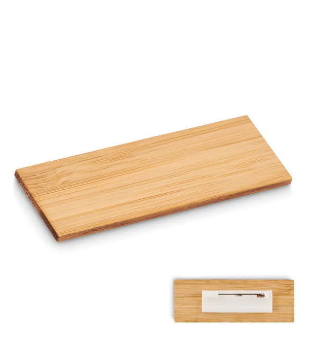 Bamboo name tag holder