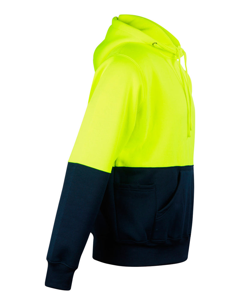 SW38 HI-VIS TWO TONE FLEECY HOODIE UNISEX