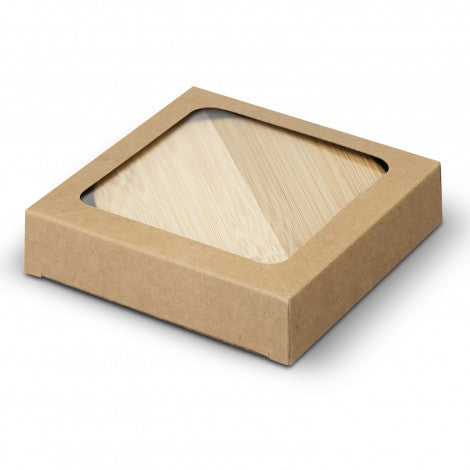 Bamboo Bottle Opener Coaster Set of 2 - Round