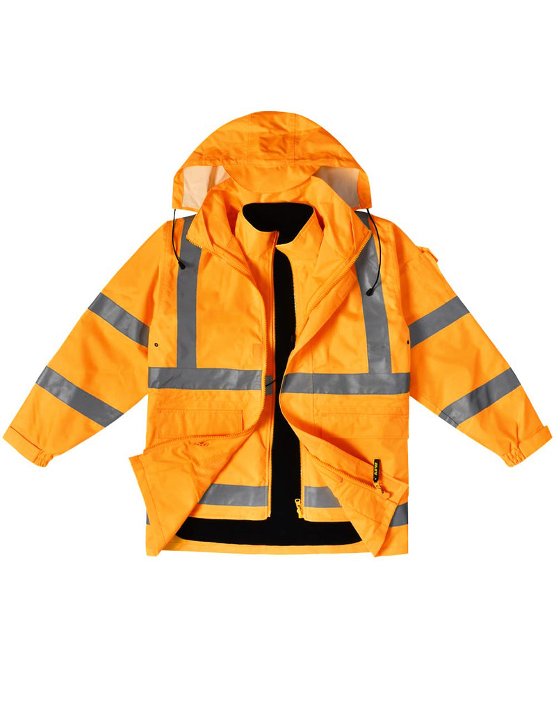 SW77 VIC Rail Hi Vis 3 in 1 Safety Jacket and Vest - Unisex