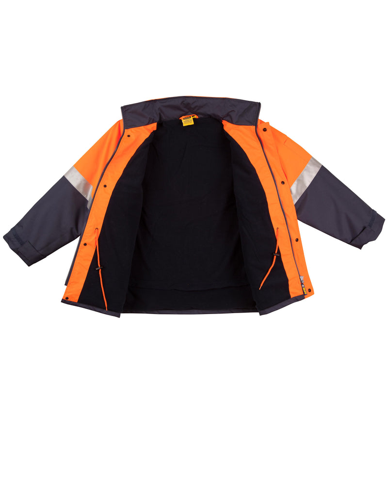 SW50 HI-VIS LONG LINE JACKET POLAR WITH FLEECE LINING