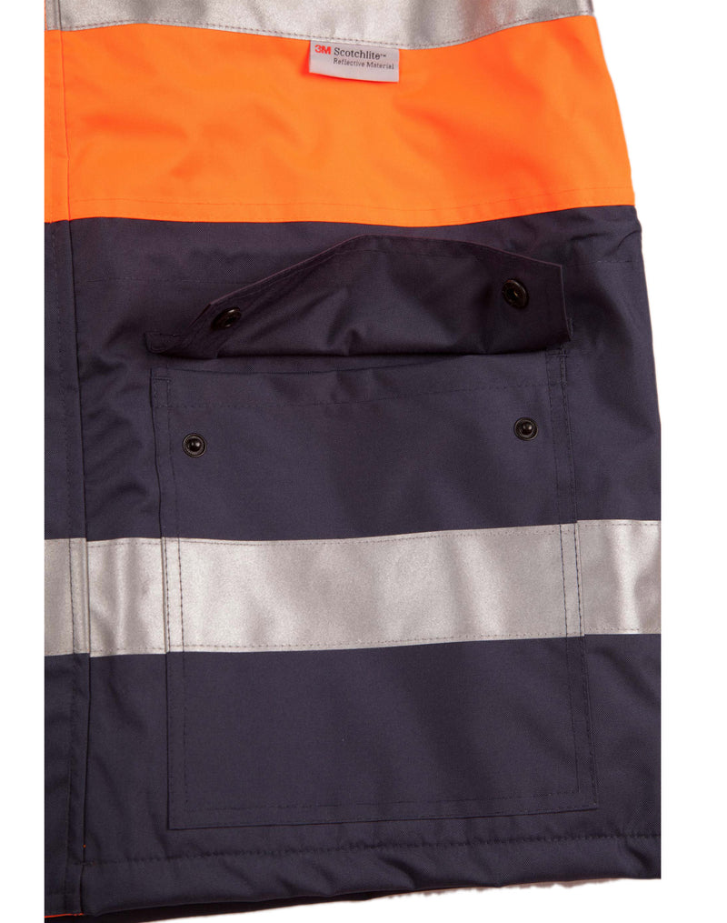 SW50 HI-VIS LONG LINE JACKET POLAR WITH FLEECE LINING