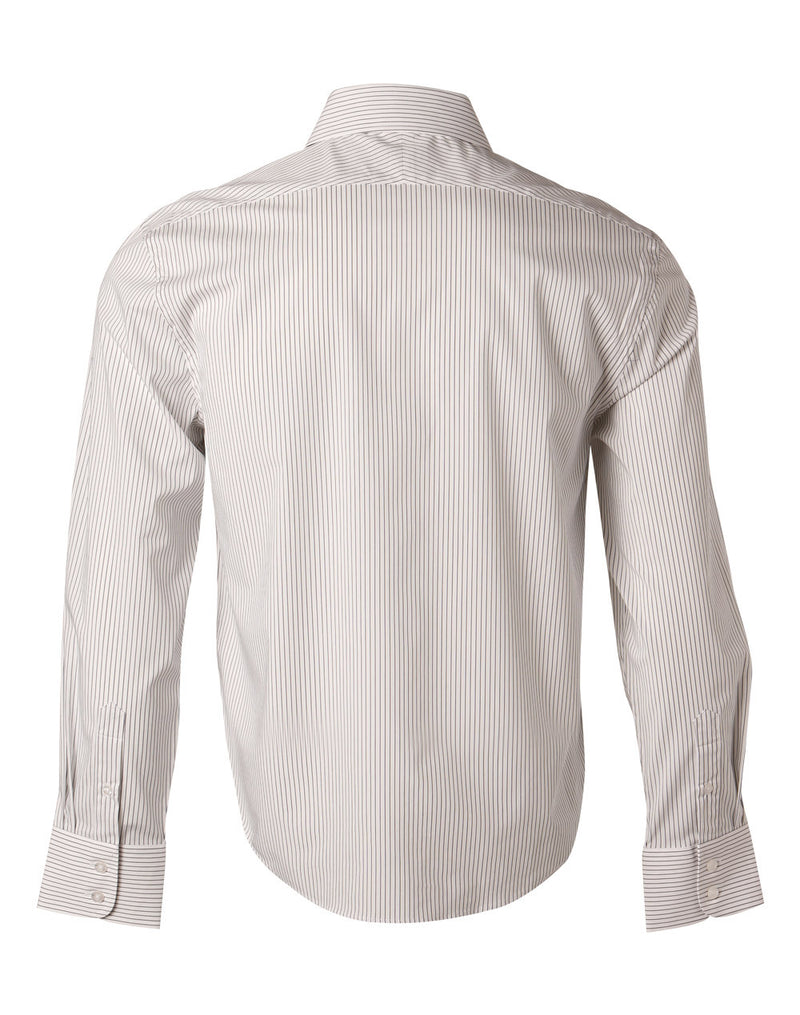 M7200L Men's Ticking Stripe Long Sleeve Shirt