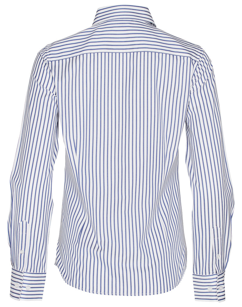 M8310L Ladies' Executive Sateen Stripe Long Sleeve Shirt