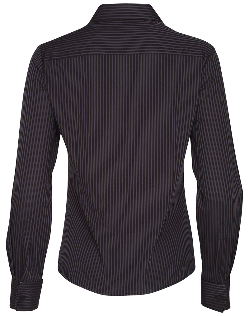 M8132 Women's Dobby Stripe long sleeve shirt