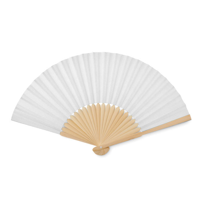 Bamboo hand fan with Paper Fabric