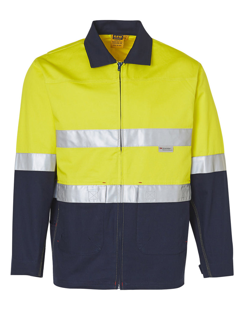 SW46 HI-VIS COTTON JACKET WITH 3M TAPES