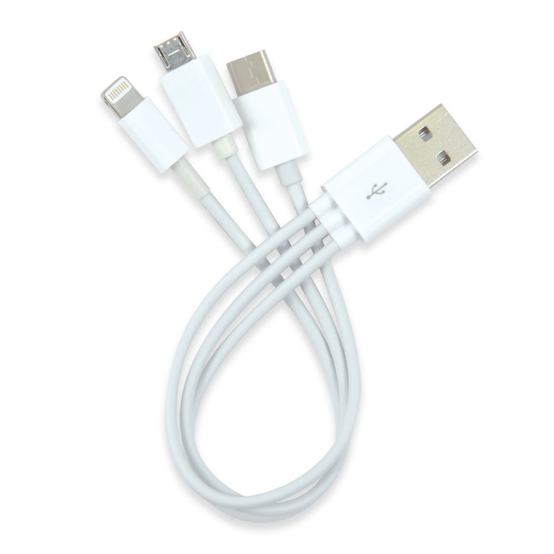 LL9091.3 in 1 Combo USB Cable - Micro, 8 Pin, Type C