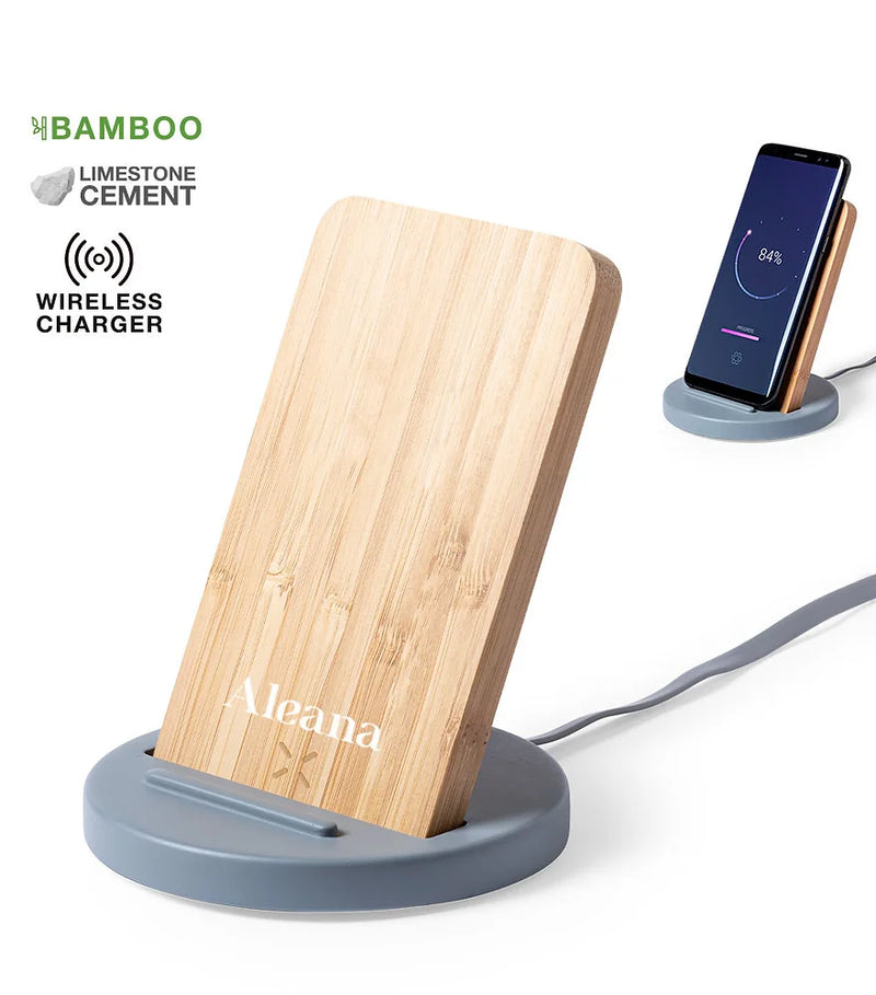 Bamboo and Limestone 10W Wireless charger