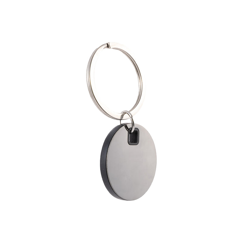 LL3529.Circle Stainless Steel Keytag