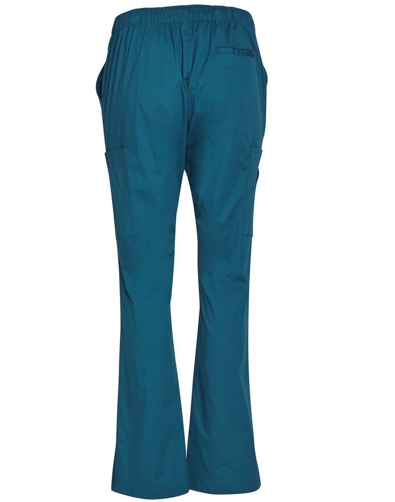 M9720 LADIES SEMI-ELASTIC WAIST TIE SOLID COLOUR SCRUB PANTS