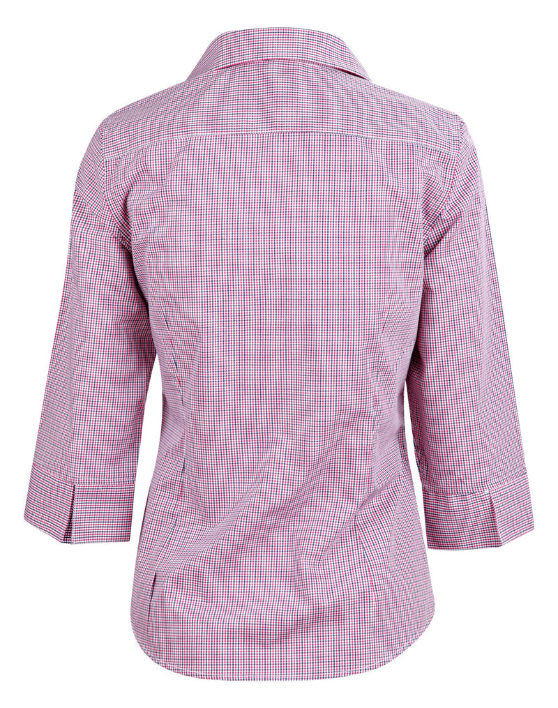 M8340Q Ladies’ two tone Mini Gingham 3/4