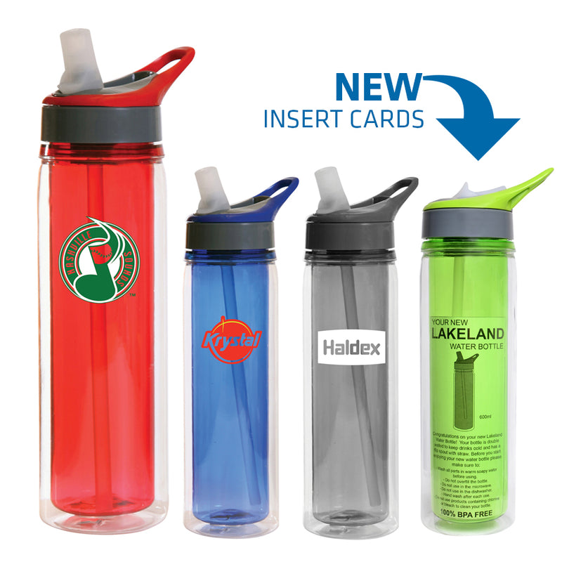 Lakeland 600ml Tritan Insulated Water Bottle