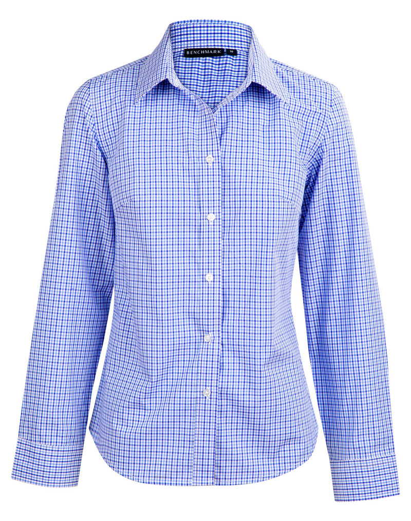 M8320L Ladies’ Multi-Tone Check Long Sleeve Shirt