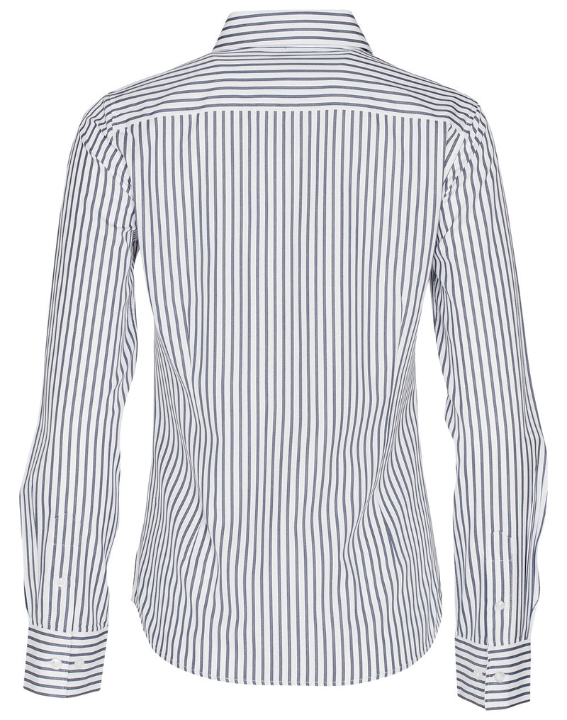 M8310L Ladies' Executive Sateen Stripe Long Sleeve Shirt