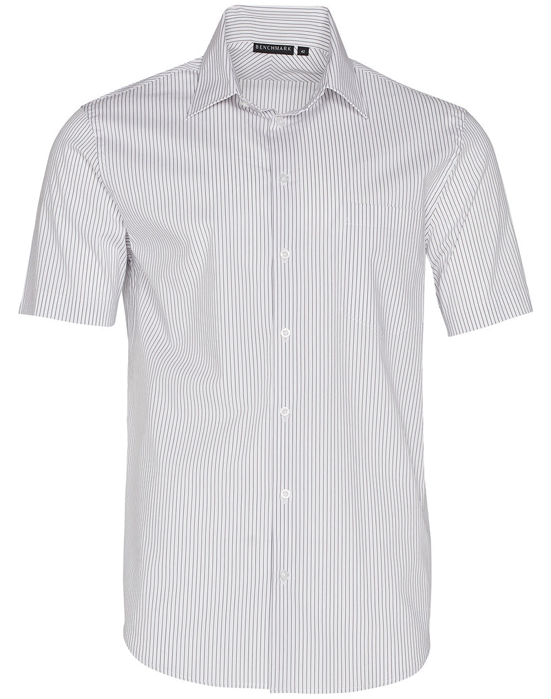 M7200S Men's Ticking Stripe Short Sleeve Shirt