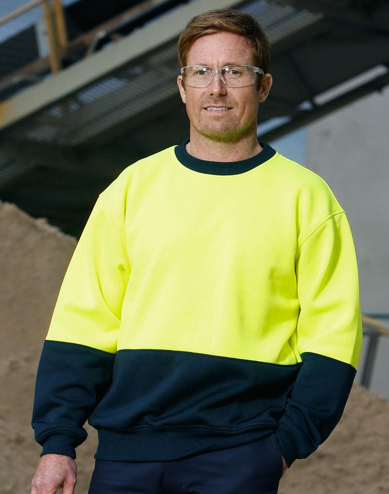 SW09 HI-VIS 2 TONE CREW NECK