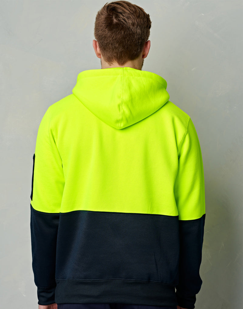 SW38 HI-VIS TWO TONE FLEECY HOODIE UNISEX