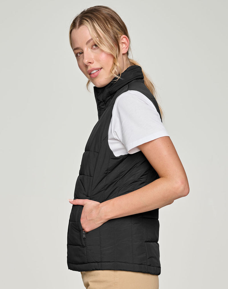 JK62 SUSTAINABLE INSULATED PUFFER VEST (3D CUT) Ladie's