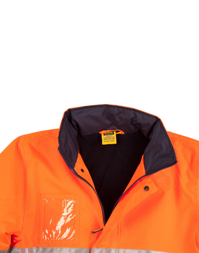 SW50 HI-VIS LONG LINE JACKET POLAR WITH FLEECE LINING