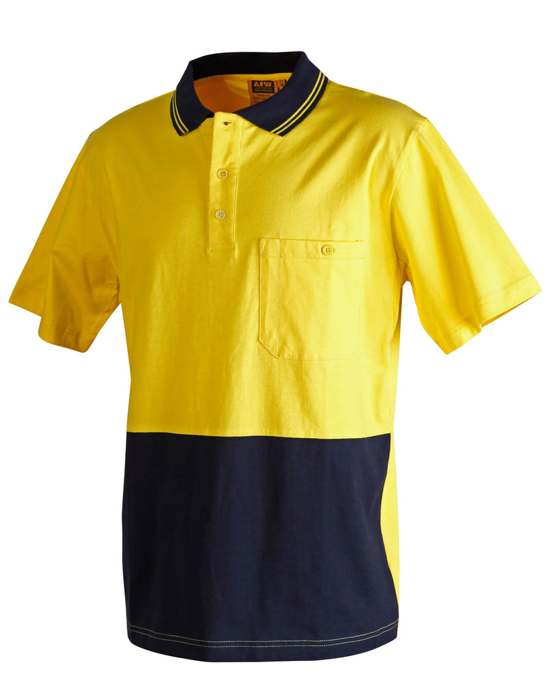 SW35 Cotton Jersey Two Tone Safety Polo