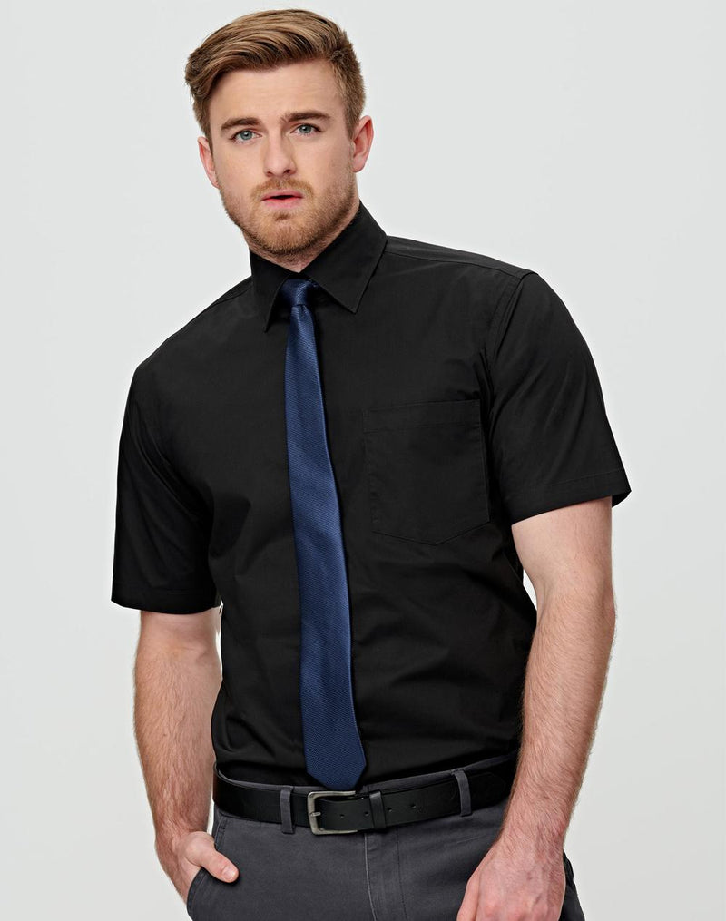 M7020S Men's Cotton/Poly Stretch Short Sleeve Shirt