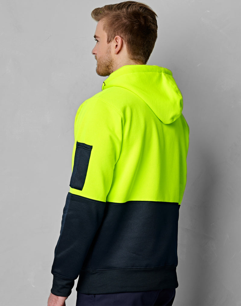 SW38 HI-VIS TWO TONE FLEECY HOODIE UNISEX