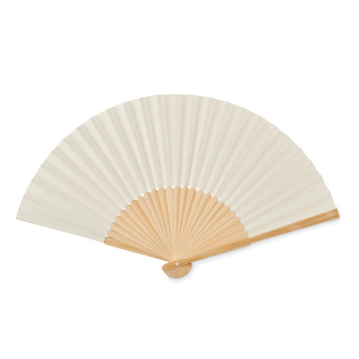 Bamboo hand fan with Paper Fabric