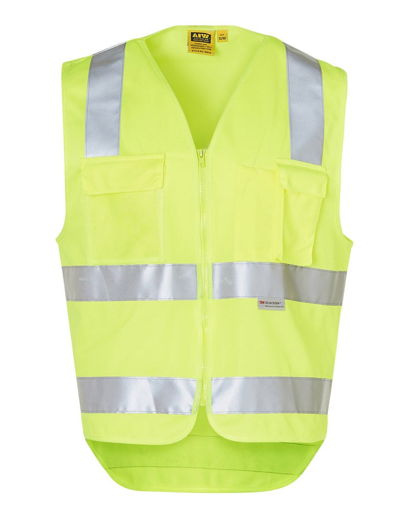 SW42 Hi-Vis SAFETY VEST with ID POCKET & 3M TAPES