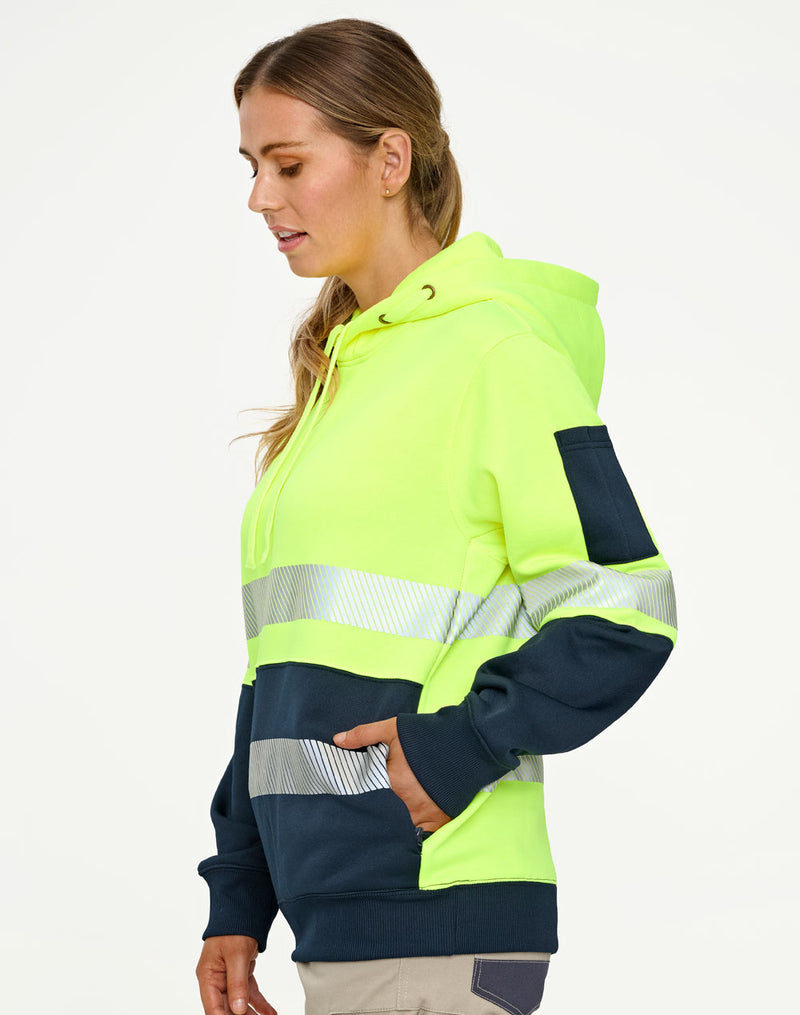 SW88 HI-VIS TWO TONE SAFETY HOODIES WITH SEGMENTED TAPES