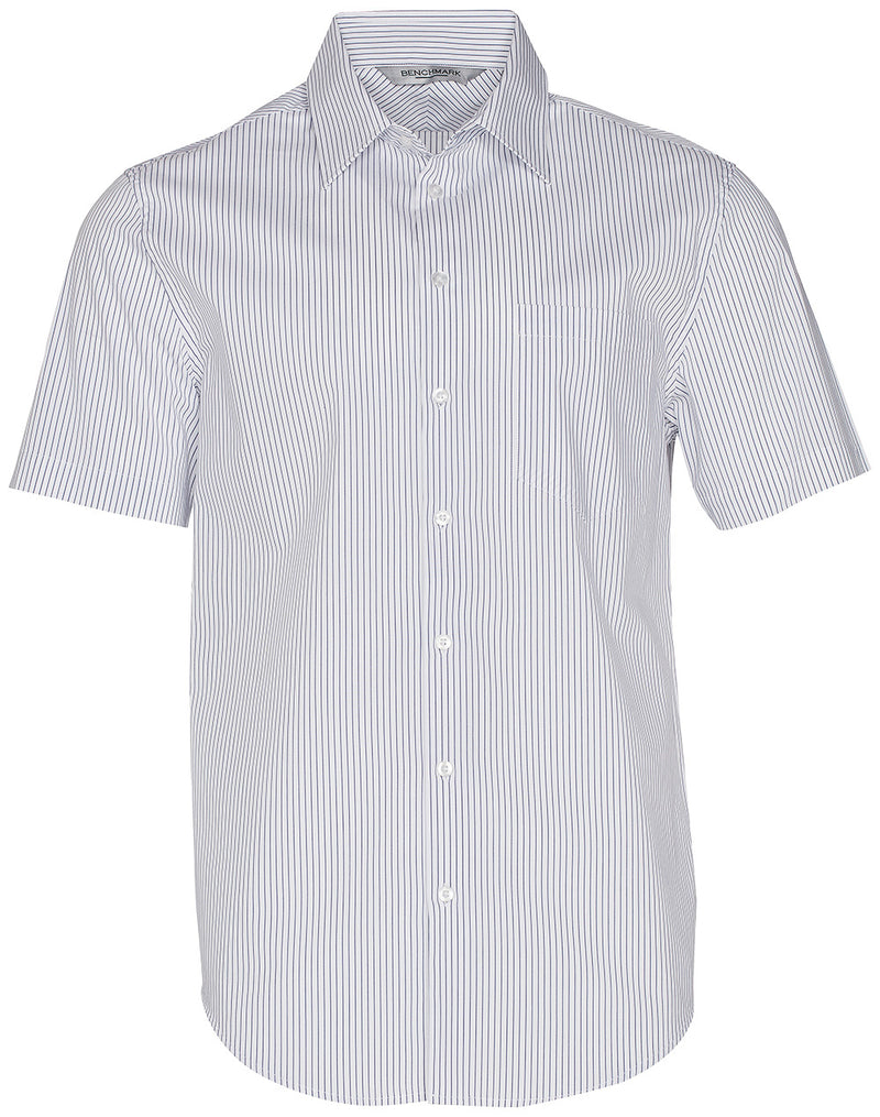 M7200S Men's Ticking Stripe Short Sleeve Shirt