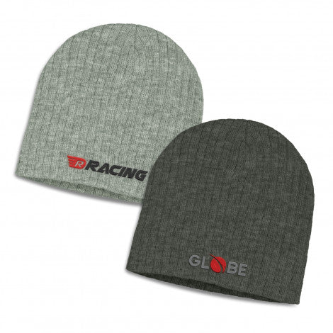 Grey Beanie with Logo Company Embroidered 