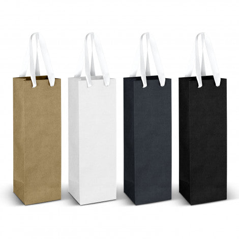 Wine Ribbon Handle Paper Bag