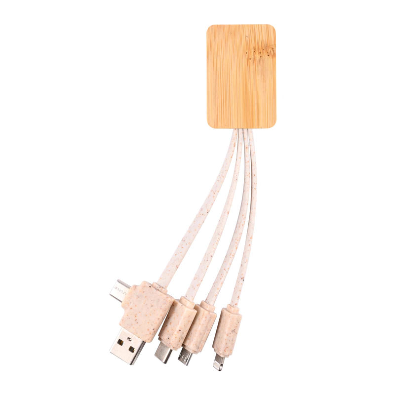 LL9437.Oracle Square Bamboo Charging Cable